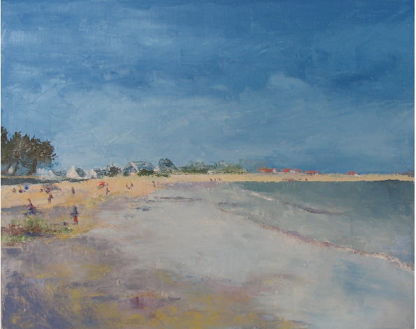 paysage huile couteau