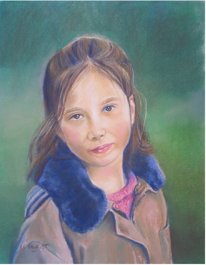 portrait enfant au pastel